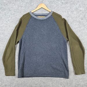 Men's Crewneck Sweater - Olive and Gray